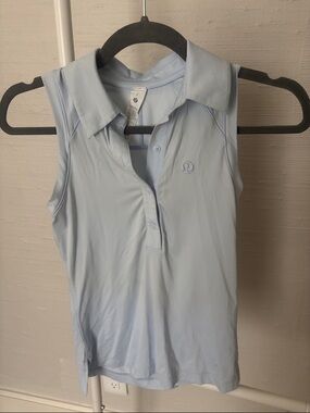 lululemon athletica Light Blue Sleeveless Polo Tank